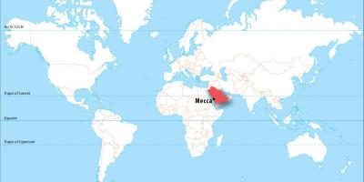 مکہ میں دنیا کے نقشے