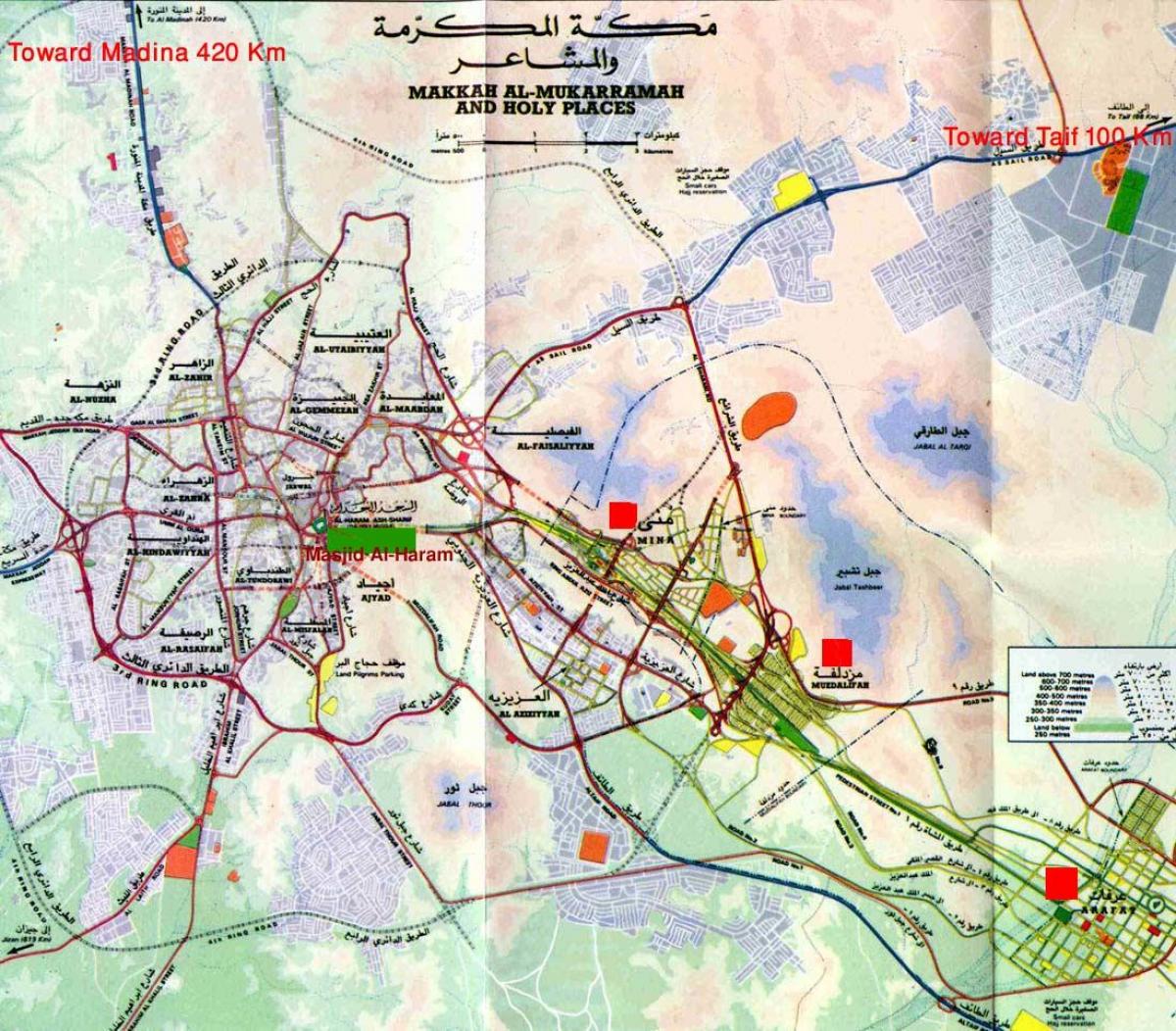 مکہ حرم شریف کا نقشہ