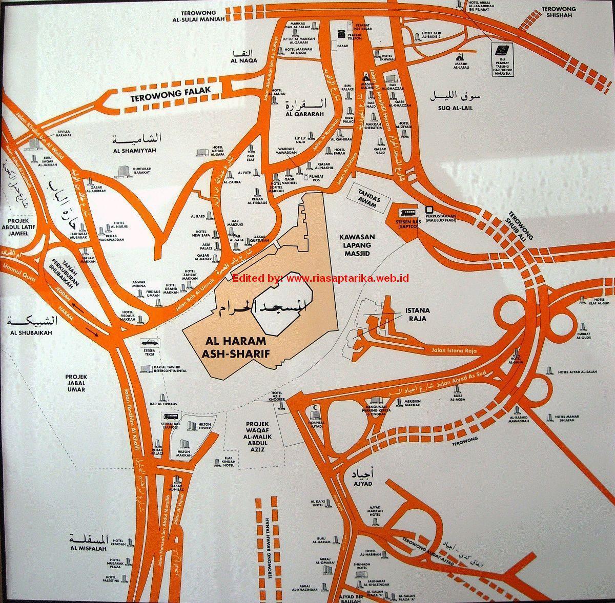 نقشہ کے misfalah مکہ کا نقشہ