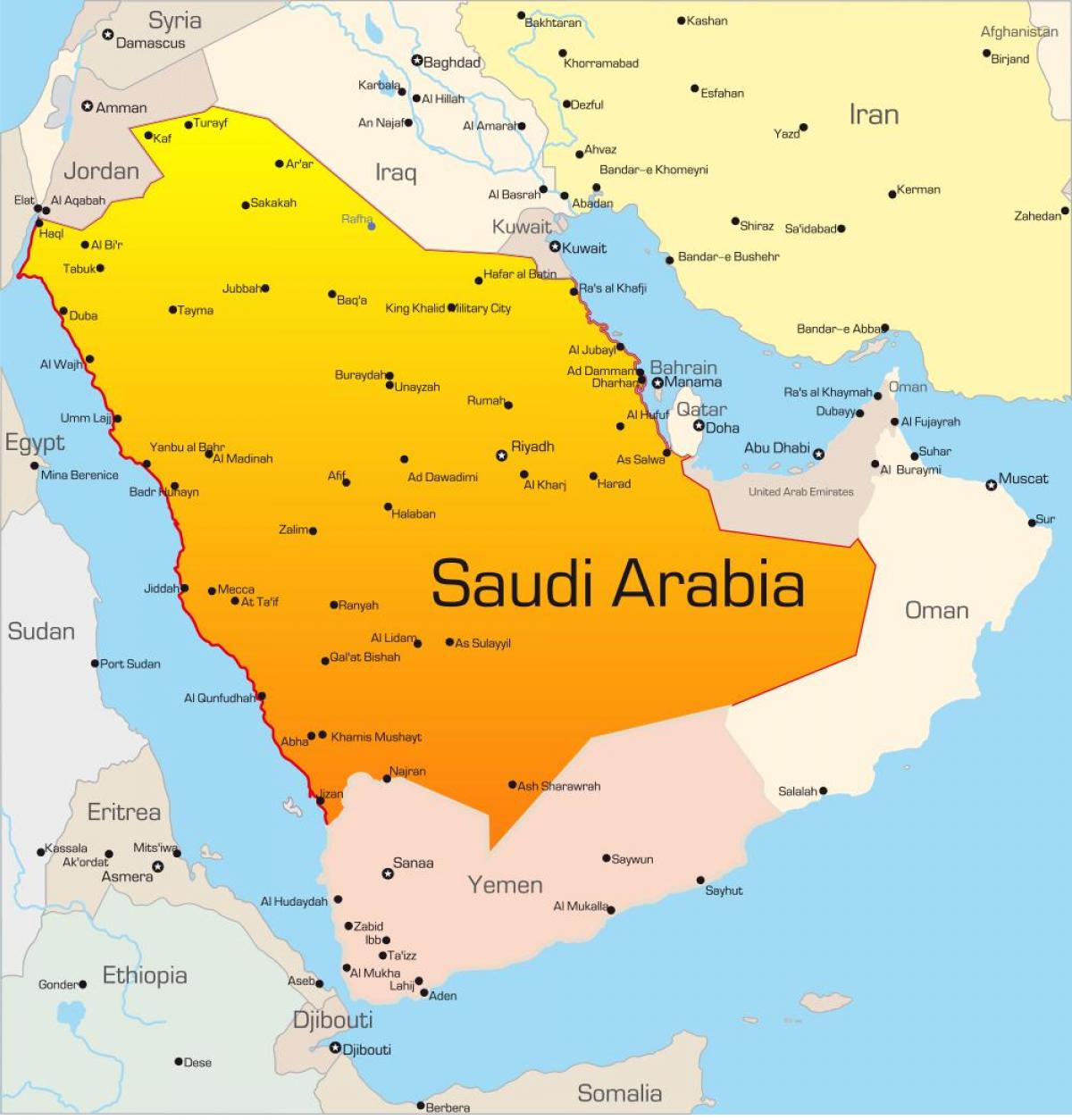 مکہ سعودی عرب کا نقشہ