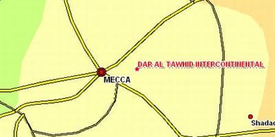 کا نقشہ ابراہیم خلیل روڈ مکہ